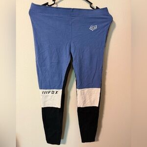 Fox Blue and Black Leggings for Versatile Style